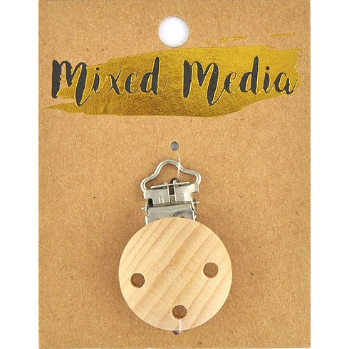 30mm Beechwood Pacifier Clip
